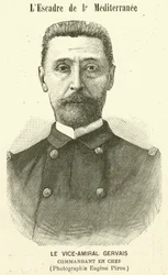 Vice-admiraal Gervais, commandant van de Franse Middellandse Zeevloot