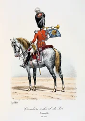 Grenadiers à Cheval du Roi, Trompetter, 1814-15