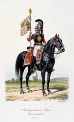 Zwarte musketiers, standaarddrager, 1814-15