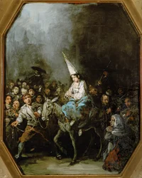 Veroordeeld door de inquisitie (schilderij op doek)