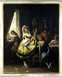 Maja met gitaar