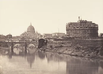 Veduta di Castel St Angelo. S. Pietro