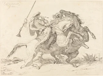 Ontmoeting van Moorse ruiters, 1834.