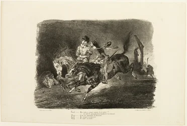 Faust en Mephistopheles galopperend door de nacht van de heksensabbat, uit Faust