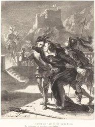 Hamlet wil de geest van zijn vader volgen Act I, Scene IV