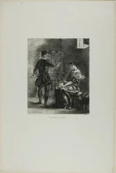 Hamlet en Ophelia, plaat 5 uit Hamlet