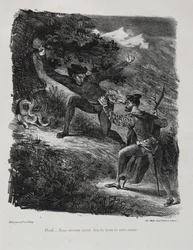 Illustraties voor Faust: Faust en Mefistofeles in de bergen van de Harz