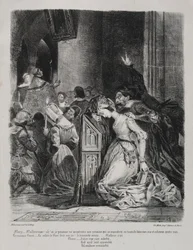 Illustraties voor Faust: Marguerite in de kerk