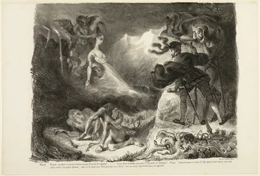 De geest van Marguerite verschijnt aan Faust, uit Faust