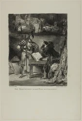 Mephistopheles verschijnt aan Faust, uit Faust