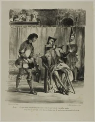 Mephistopheles ontvangt de student, uit Faust