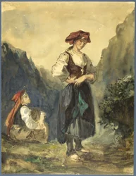 Boerinnen uit de streek van de Eaux-Bonnes