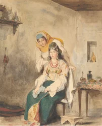 Saada, de vrouw van Abraham Ben-Chimol, en Préciada, een van hun dochters, 1832