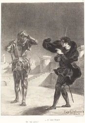 De geest op het terras Act I, Scene V
