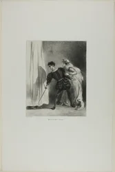 De moord op Polonius, plaat 9 uit Hamlet