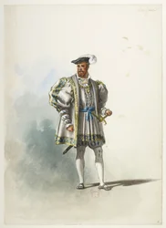 Btv1b84558104 04 - Saint-Saëns - Henry VIII - Maquettes de costumes - Lacoste - 4e Seigneur