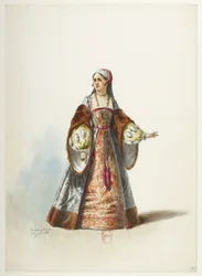 Btv1b84558104 17 - Saint-Saëns - Henry VIII - Maquettes de costumes - Lacoste - 17e Kostuum