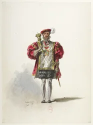 Btv1b84558104 26 - Saint-Saëns - Henry VIII - Kostuummodellen - Lacoste - 26. Een sergeant-wapenbroeder
