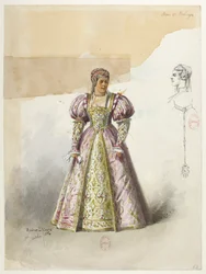 Btv1b84558104 62 - Saint-Saëns - Henry VIII - Kostuummodellen - Lacoste - 62. Anne van Boleyn met collette