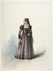 Btv1b84558104 81 - Saint-Saëns - Henry VIII - Maquettes de costumes - Lacoste - 77. Dame Clarence