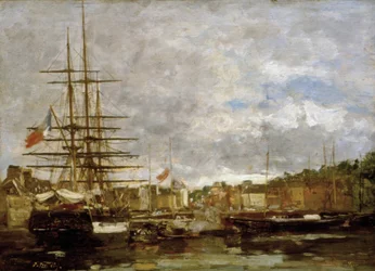 Honfleur - Schepen aangemeerd in de haven