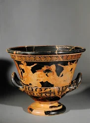Roodgevormde Attische krater, genaamd krater van Antaios ...