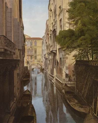 Een afgelegen hoek van Venetië, Italië