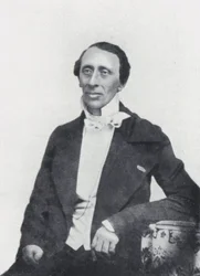 De dichter Hans Christian Andersen (zw/w foto)