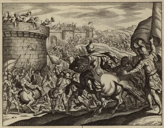 Abimelech valt de toren van Thebez aan
