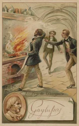 Ongeluk in het laboratorium van de Franse chemicus en natuurkundige Joseph Louis Gay-Lussac