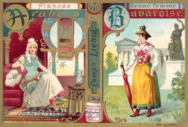 Arabische verloofde en jonge Beierse vrouw