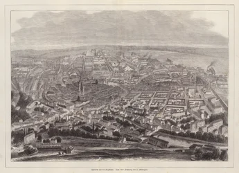 Vogelvlucht van Chemnitz, Duitsland