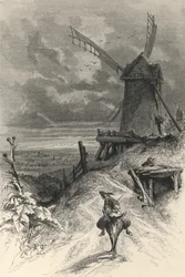 Butte Montmartre in de 17e eeuw (gravure)