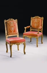 Stoelen uit een set van veertien, mogelijk Frans, in de Régence-stijl