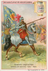 Chevalier Bayard, Liebig-kaart, begin 20e eeuw (chromo)