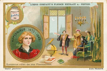Copernicus, Liebig-kaart, begin 20e eeuw (chromo)