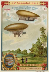 Luchtschepen van Haenlein (1872) en Renard en Krebs (1885)