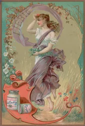 Volksmeisje in Paars