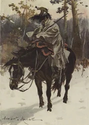 Franse Cuirassier op wacht (1812)