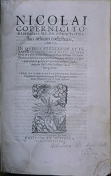 Frontispice van de tweede editie van De Revolutionibus Orbium Coelestium door Nicolaus Copernicus
