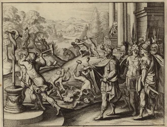 Hizkia, koning van Juda, herstelt de Tempel van Jeruzalem en vernietigt de afgoden