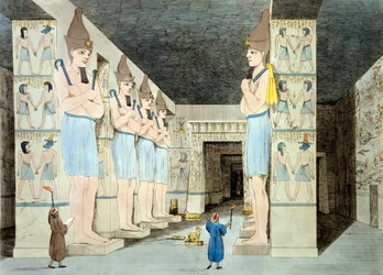 Interieur van de tempel van Ramses in Abu Simbel