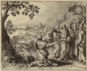 Jezus Christus geneest de dochter van een vrouw uit Kanaän