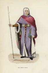 Engelse Strafrechter (gekleurde gravure)