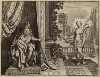 Koning Salomo componeert het Hooglied in extase