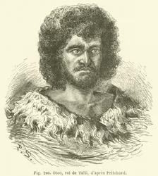 Otoo, koning van Tahiti, volgens Pritchard