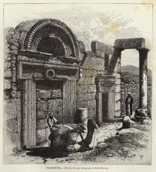 Palestina, Resten van een synagoge in Kefr-Beram