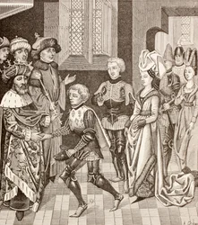 Ontvangst van Gautier-sans-Avoir door de koning van Hongarije, c.1880