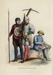 Engelse Soldaten Uit Het Regeerperiode Van Hendrik III