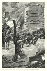 De dood van Orri, koning van Beieren, gevangen genomen door de Saracenen